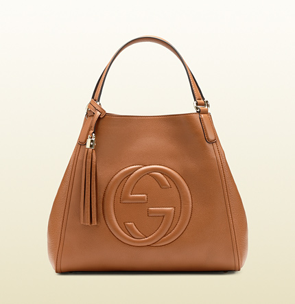 Authentic Gucci Soho Sienna Leather Shoulder Bag 282309