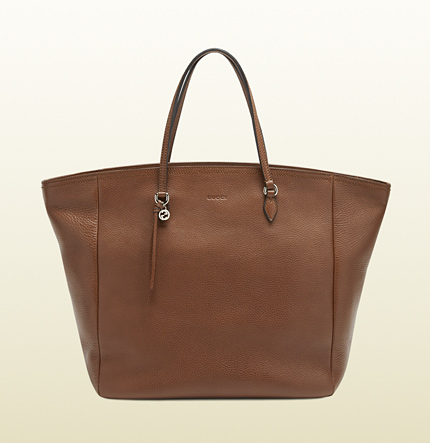 Authentic Gucci Bree Cuir Leather Tote Bag 323671 Brown
