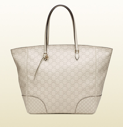 Gucci Bree Guccissima Leather Handle Bag 323671 White