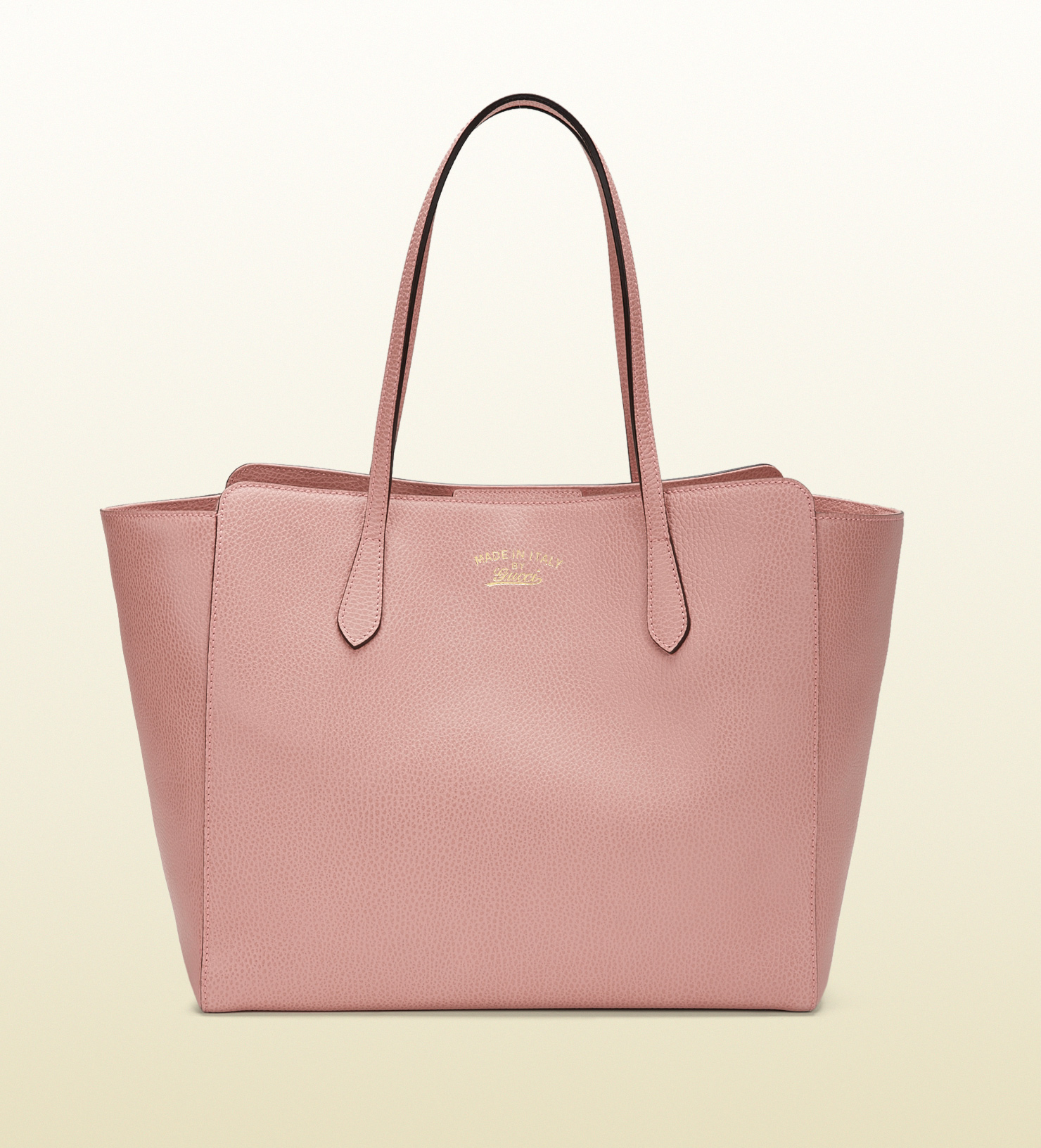 Authentic Gucci Swing Soft Leather Tote Bag 354397 Pink
