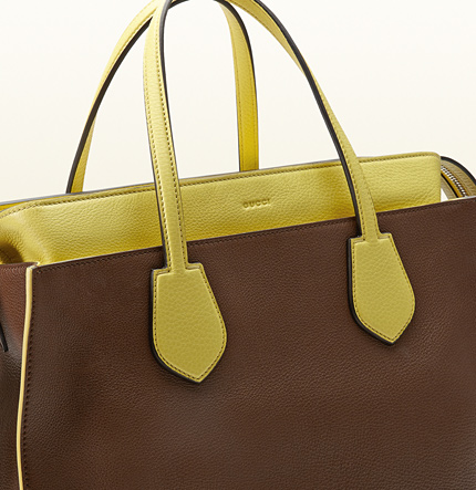 Authentic Gucci Ramble Studded Layered Tote Bag 370822 Brown