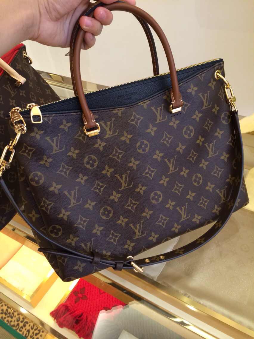 Authentic Louis Vuitton Monogram Pallas Bag M41064 Black