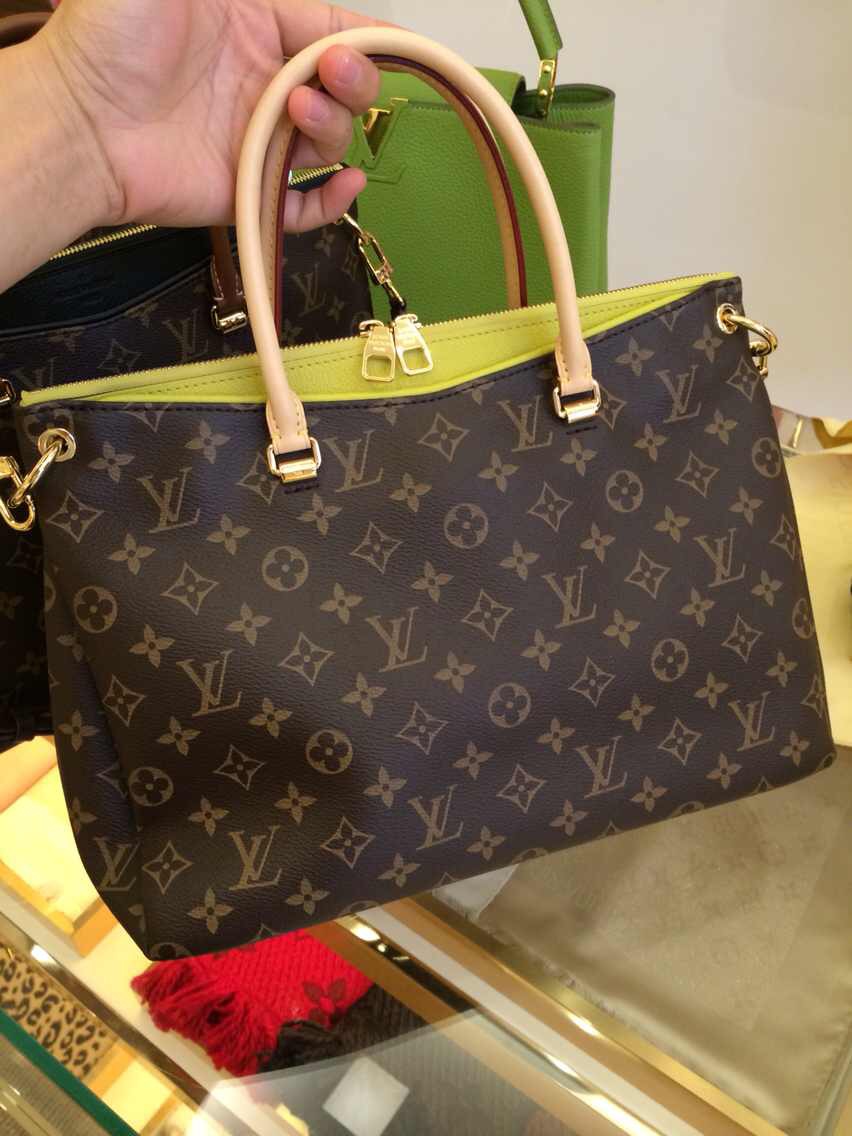 Authentic Louis Vuitton Monogram Pallas Bag M41149 Green